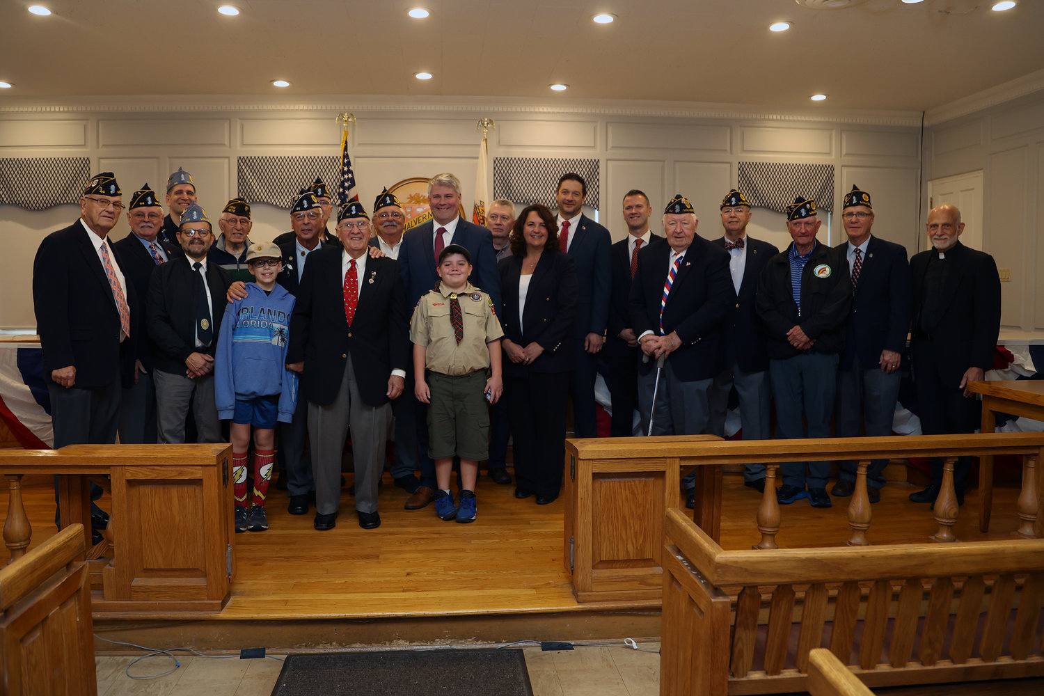 Veterans from American Legion Post 44 joined members of Malverne’s board of trustees and other honored guests at the village’s annual Veterans Day ceremony.